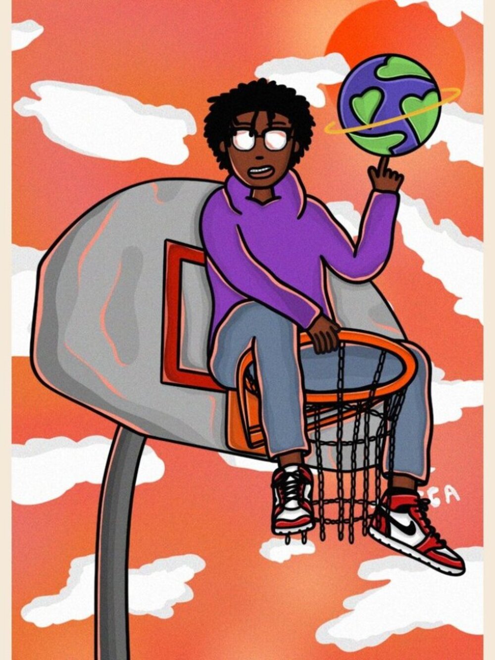 Lil Tecca Shooting Hoops Poster_